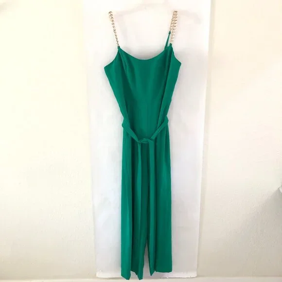 Lilly Pulitzer Zemira Women’s Sleeveless Jumpsuit Fiddle Leaf Green Size 10 - Picture 8 of 17